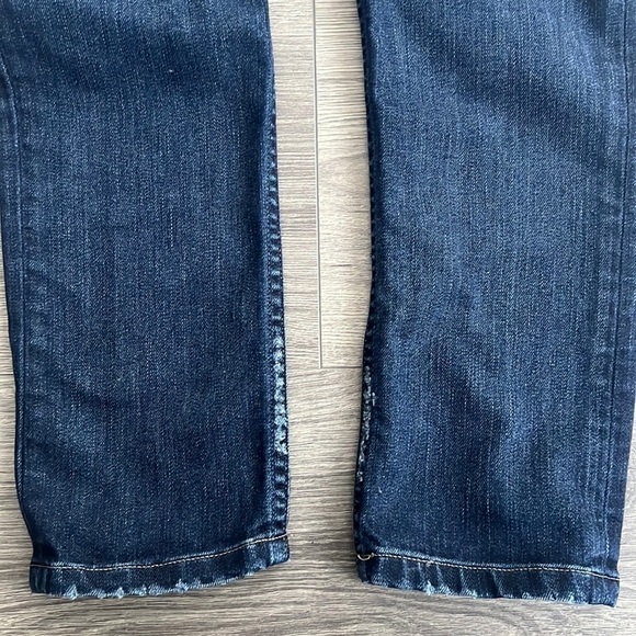 ALLSAINTS Spitalfields Low Rise Skinny Jeans Dark Blue Wash Distressed Womens 26 - Picture 6 of 11